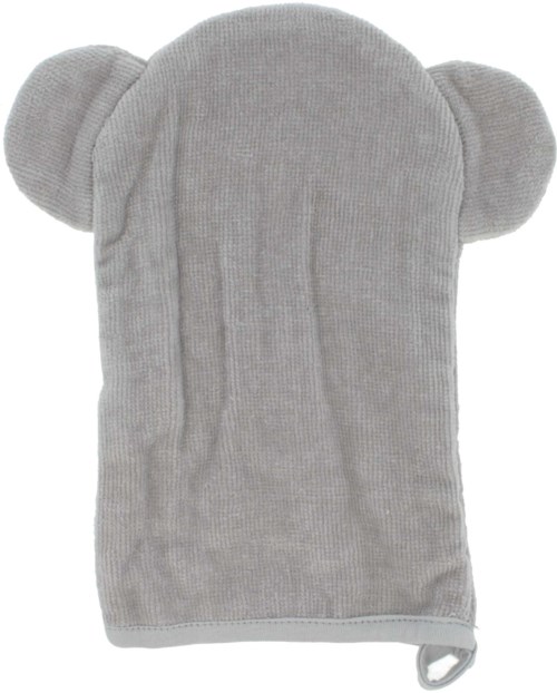 Grauer Babyhut mit Bärenohren.