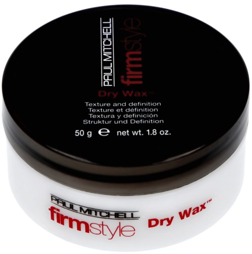 Een container haarwax van Paul Mitchell, 'FirmStyle', voor droog haar, 50g netto gewicht.