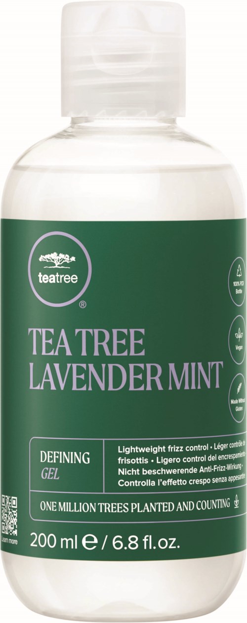 A green and white bottle of Teatree Lavender Mint gel for controlling facial oil, 200 ml size.
