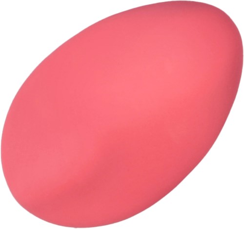 Ein weicher, rosa, ovaler Make-up-Schwamm. Er wird zum Auftragen oder Verwischen von Make-up verwendet.