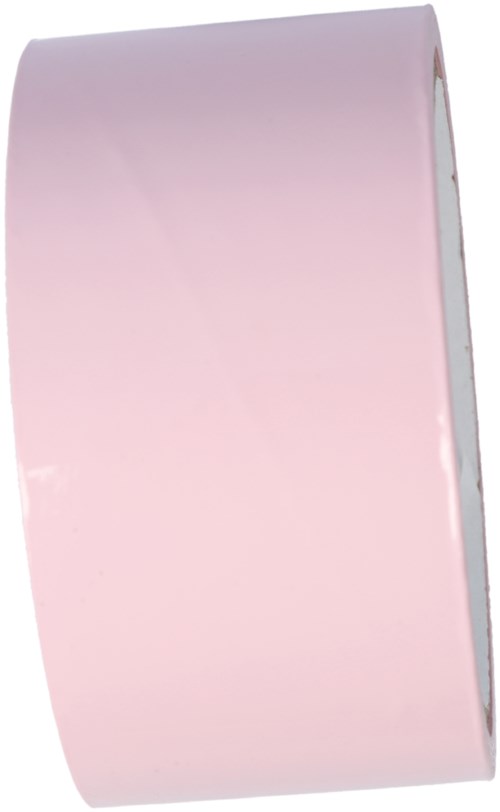 Eine pinke Klebebandrolle mit glatter, glänzender Oberfläche, zeigt vertikal.
