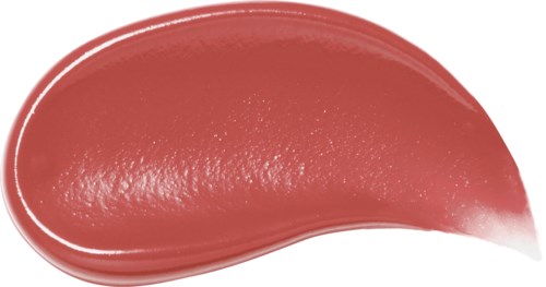 Een dot roze lippenstift of lipgloss met glanzende afwerking en gladde textuur.