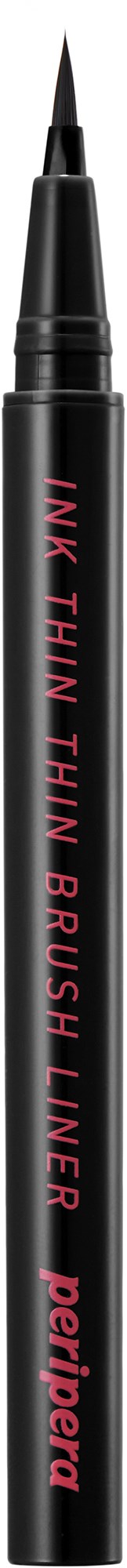 Een zwarte eyelinerpen met een punt en rode tekst die zegt "TWIN TWIN BRUSH LINER".