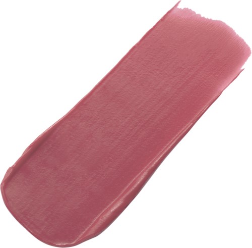A pink lipstick swatch with a smooth, glossy finish and rounded rectangular shape.