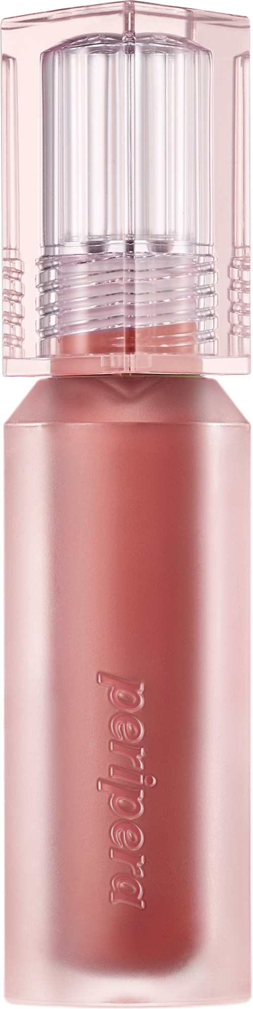 Ein rosiger Lippenstift mit durchsichtigem Deckel, glänzender Oberfläche und Embryolisse-Logo auf der Tube.