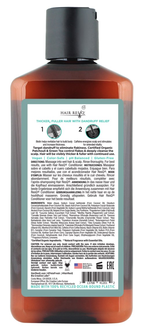 A brown bottle with a black cap, showing a label with instructions for hair treatment.
