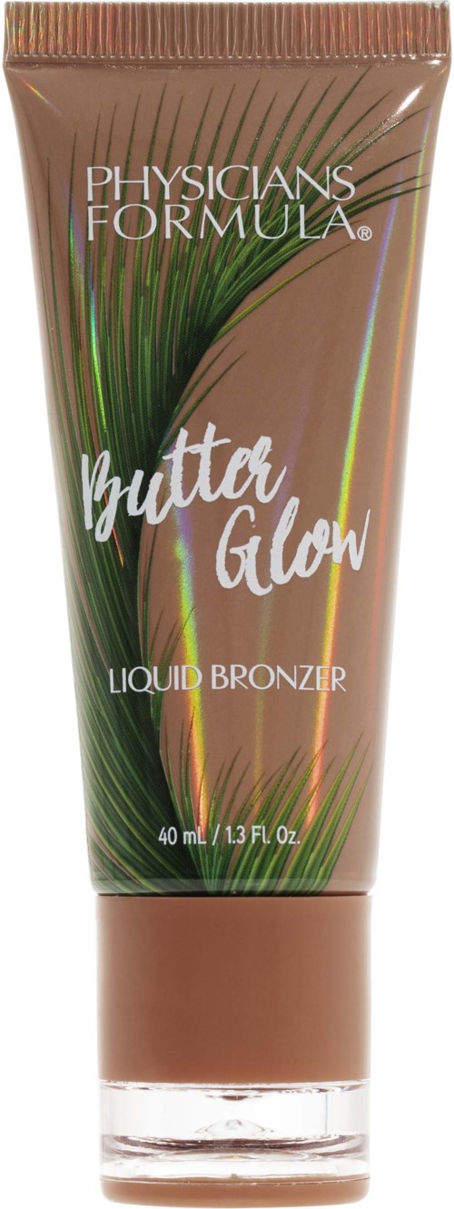 Physicians Formula Butter Glow flytbronzer i tub i brunt med gröna och guldaccenter.