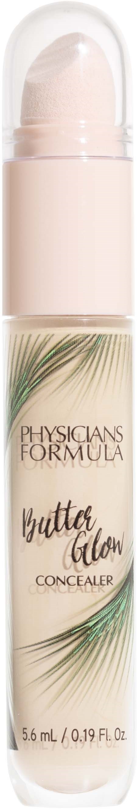 Produkt do pielęgnacji skóry oznaczony jako 'Physicians Formula Butter Click Concealer' w długiej, cylindrycznej butelce z jasną nakrętką.