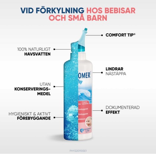 Toothpaste bottle features soothing elements, natural seawater, and a gentle, effective formula safe for children.