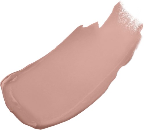 A beige-colored makeup product, possibly foundation or concealer, with a brush stroke appearance.