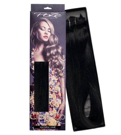 Poze Hairextensions Clip & Go Miss Volume 55 cm 1N Midnight Black