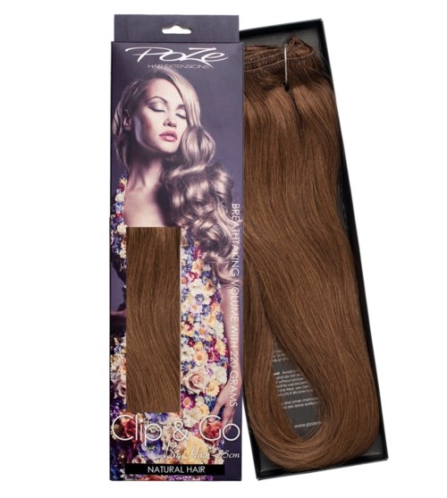 Poze Hairextensions Clip & Go Miss Volume 55 cm 6B Lovely Brown
