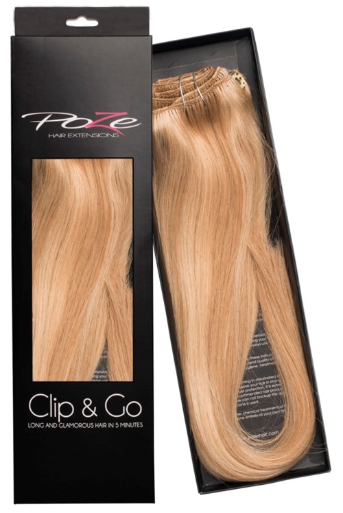 Poze Hairextensions Poze Clip&Go Löshår Äkta 10B/11N Glam Blonde 7 delar/set 50cm
