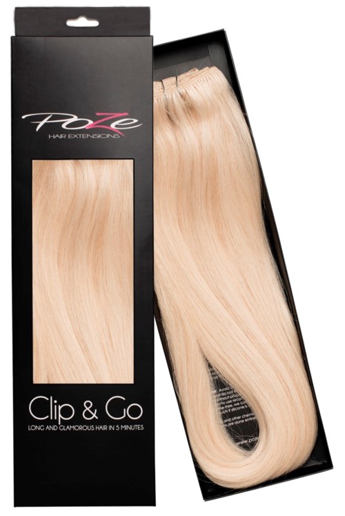 Poze Hairextensions Clip & Go Standard Real Hair Extensions 60 cm 12NA Platinum