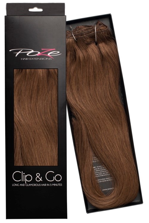 Poze Hairextensions Poze Standard Clip & Go Hair Extensions 6B Lovely Brown 7 stuks/set 50cm