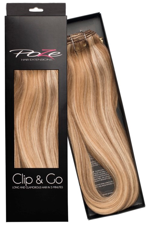 Poze Hairextensions Poze Clip&Go LöshårÄkta 8A/10NV Ash Mix 7 delar/set 50cm