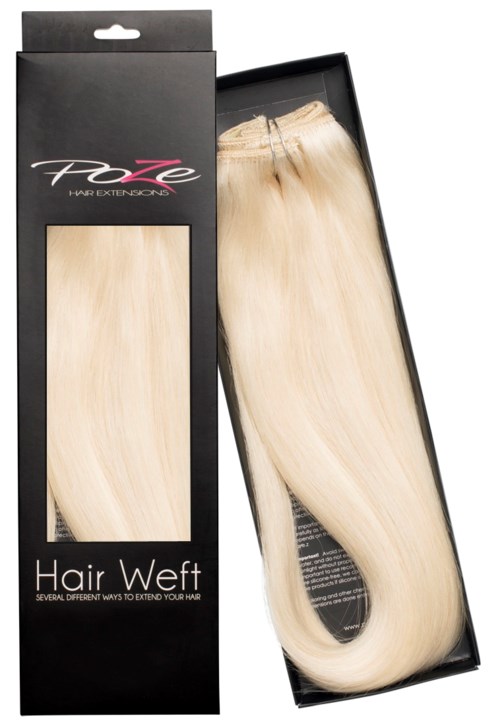 Poze Hairextensions Poze Hårträns Äkta 1001 Platinum+ 50cm