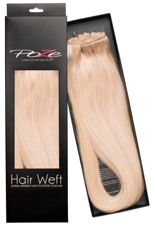 Poze Hairextensions Poze Hårträns Äkta 12A Pure Blonde 60cm 12A Pure Blonde 60cm