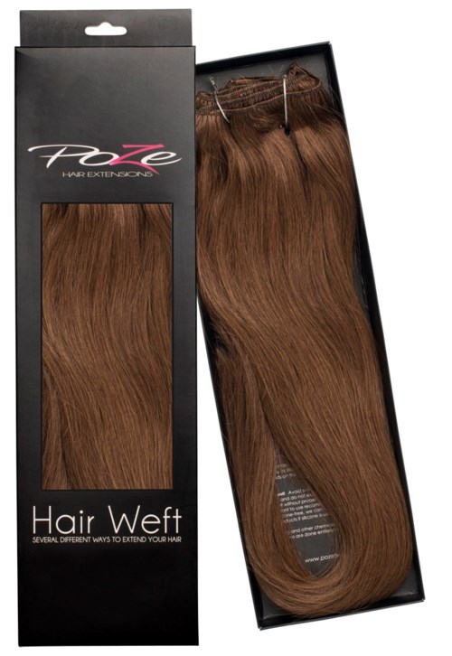 Poze Hairextensions Poze Hårträns Äkta 6B Lovely Brown 50cm