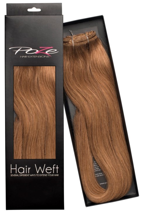Poze Hairextensions Poze Hårträns Äkta 8B Light Brown 50cm