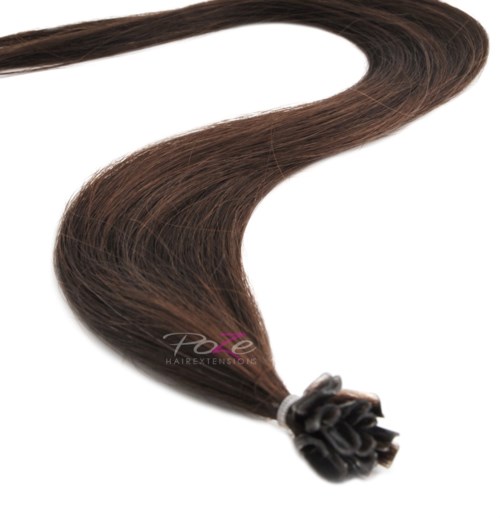 Poze Hairextensions Poze Keratin Premium Extensions 2B Dark Espresso Brown 20 Slingor 60cm