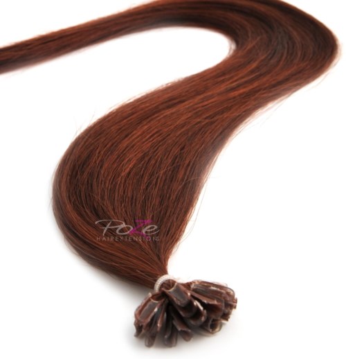 Poze Hairextensions Poze Keratin Premium Extensions 6M Cherry Brown 20 Slingor 50cm