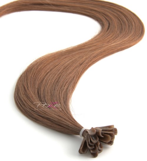 Poze Hairextensions Poze Keratin Premium Extensions 7NV Cool Brown 20 Slingor 60cm