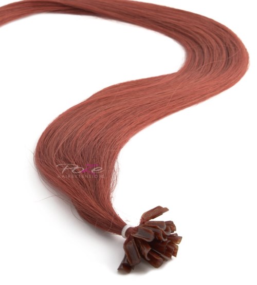 Poze Hairextensions Poze Keratin Premium Extensions 7RK Soft Red 20 Slingor 50cm