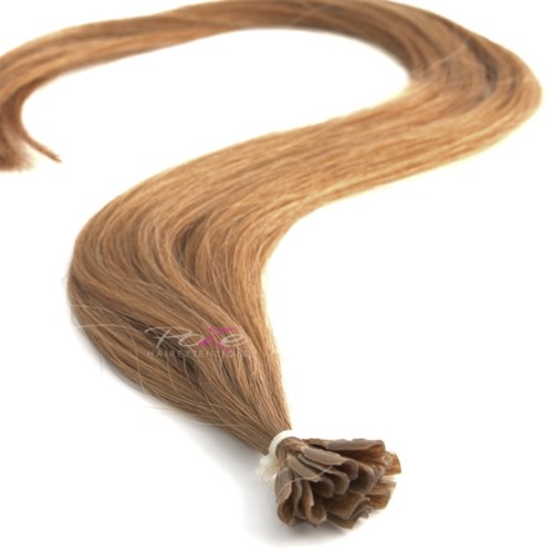 Poze Hairextensions Poze Keratin Premium Extensions 8A Light Ash Brown 20 Slingor 60cm