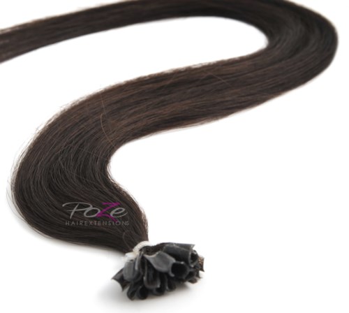 Poze Hairextensions Poze Keratin Standard 40cm 1B Midnight Brown