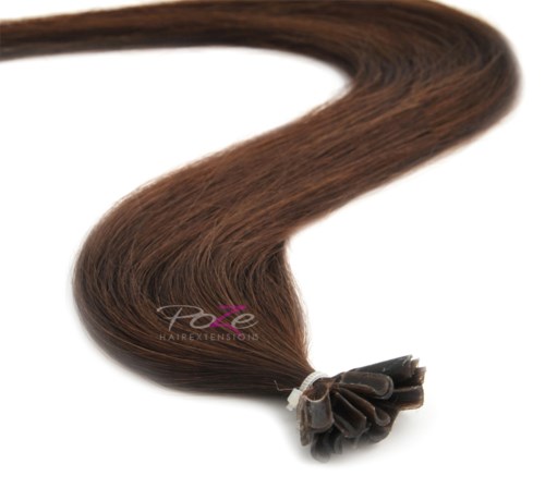 Poze Hairextensions Poze Keratin Standard 40cm 4B Chocolate Brown