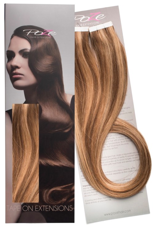 Poze Hairextensions Poze Tape On Extensions 10B/7BN Mix 4 cm/bit 50cm Sandy Brown