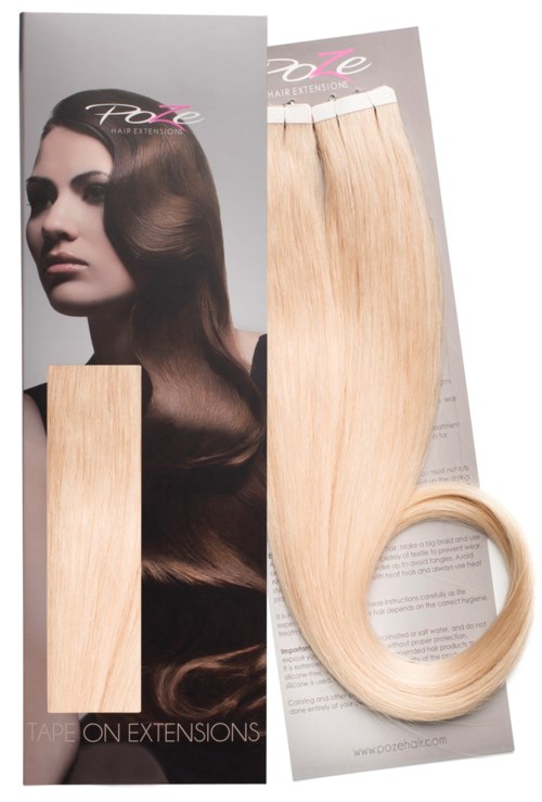 Poze Hairextensions Poze Tape On Extensions 12A 4 cm/bit 50 cm Pure Blonde