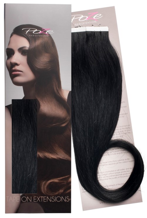 Poze Hairextensions Tape On Extensions 60 cm 1N Midnight Black