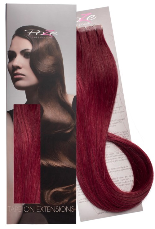 Poze Hairextensions Tape On Extensions 50 cm 5 RV Red Passion
