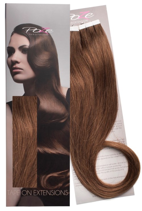 Poze Hairextensions Tape On Extensions 50 cm 6B Lovely Brown