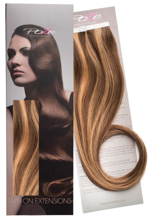 Poze Hairextensions Poze Tape On Extensions P6N/9G 4 cm/bit 50 cm Mocca Caramel
