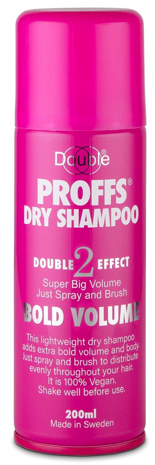 Felroze droogshampoo voegt volume en frisheid toe zonder water.