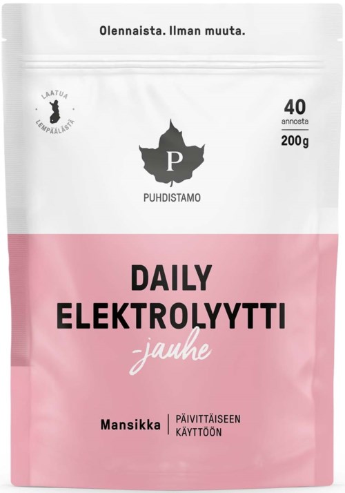 Puhdistamo Daily Electrolyte Powder Strawberry 200 g