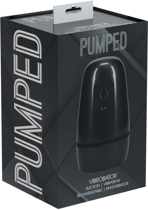 Schwarzer Vibrator mit blauer An- und Ausschaltknopf, wiederaufladbar, für Saugen, Vibration und Masturbation.