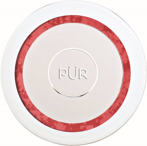 En vit cirkulär enhet med röd ring, med ordet 'PUR' i mitten.