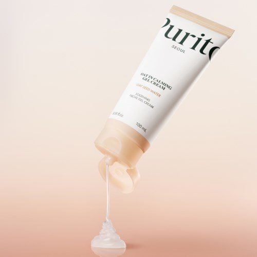 A tube of skin cream with some cream coming out, titled 'Nutritive' and 'Oat Caffeine Gel Cream', on a plain background.