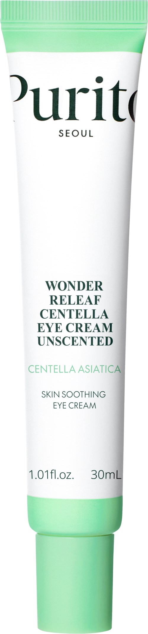 Purnon silmänympärysvoide, nimeltä Purito Wonder Releaf Centella Eye Cream, tarkoitettu rauhoittamaan ihon ympärillä.