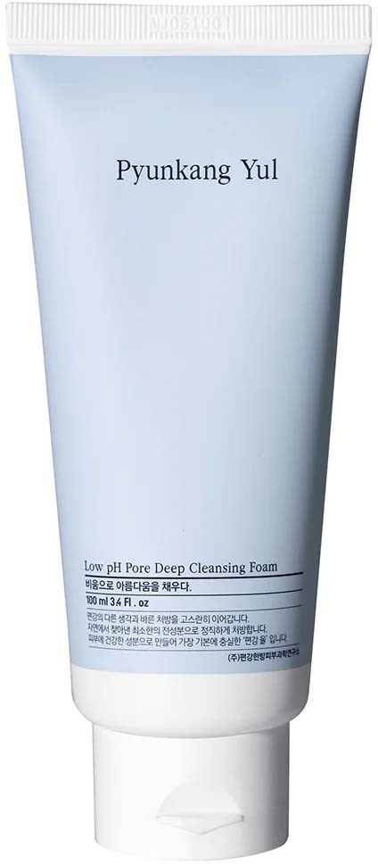 Blauer Tuben mit 'Pyunkang Yul' für Tiefenreinigungsschaum, 100 ml, schonend für die Poren.