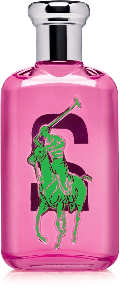 Roze fles met een groen eenhoornlogo en een zwarte letter S op de achtergrond.