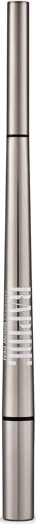 Een slanke, metalen vape-pen staat verticaler tegen een zwarte achtergrond.