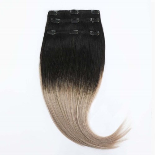 Rapunzel of Sweden 3 pieces 40 cm O1.2/10.5 Black Brown/Grey Ombre