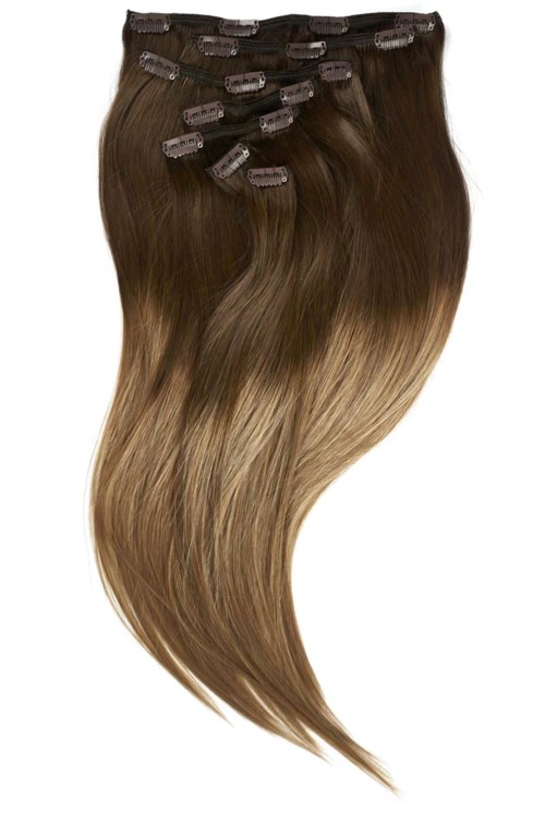 Rapunzel of Sweden 7 pieces 50 cm O2.2/7.3 Brown Ash Ombre