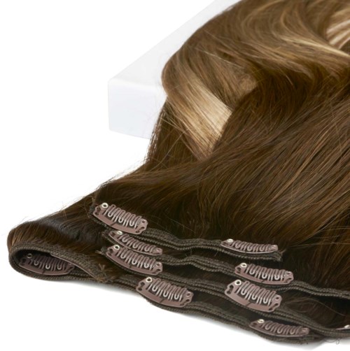 Rapunzel of Sweden 7 pieces 50 cm O2.2/7.3 Brown Ash Ombre