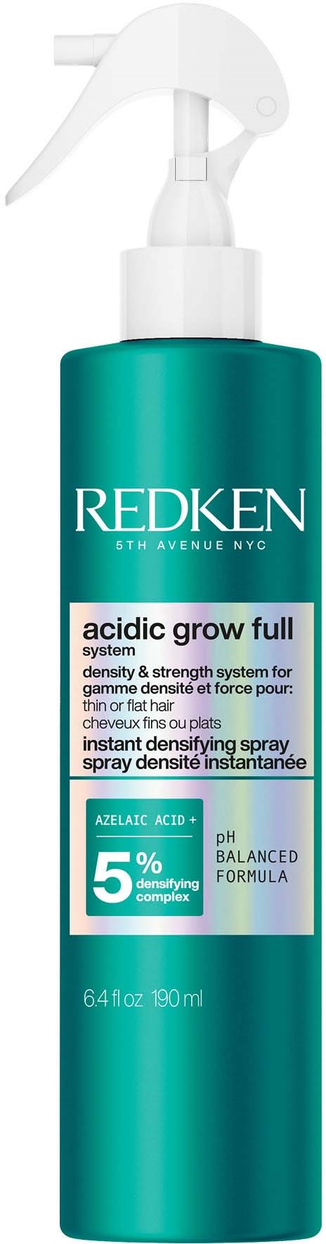 Redken Acid Growth Full spray voor haar, 64 oz, met pH gebalanceerde formule en 5% azelainzuur.